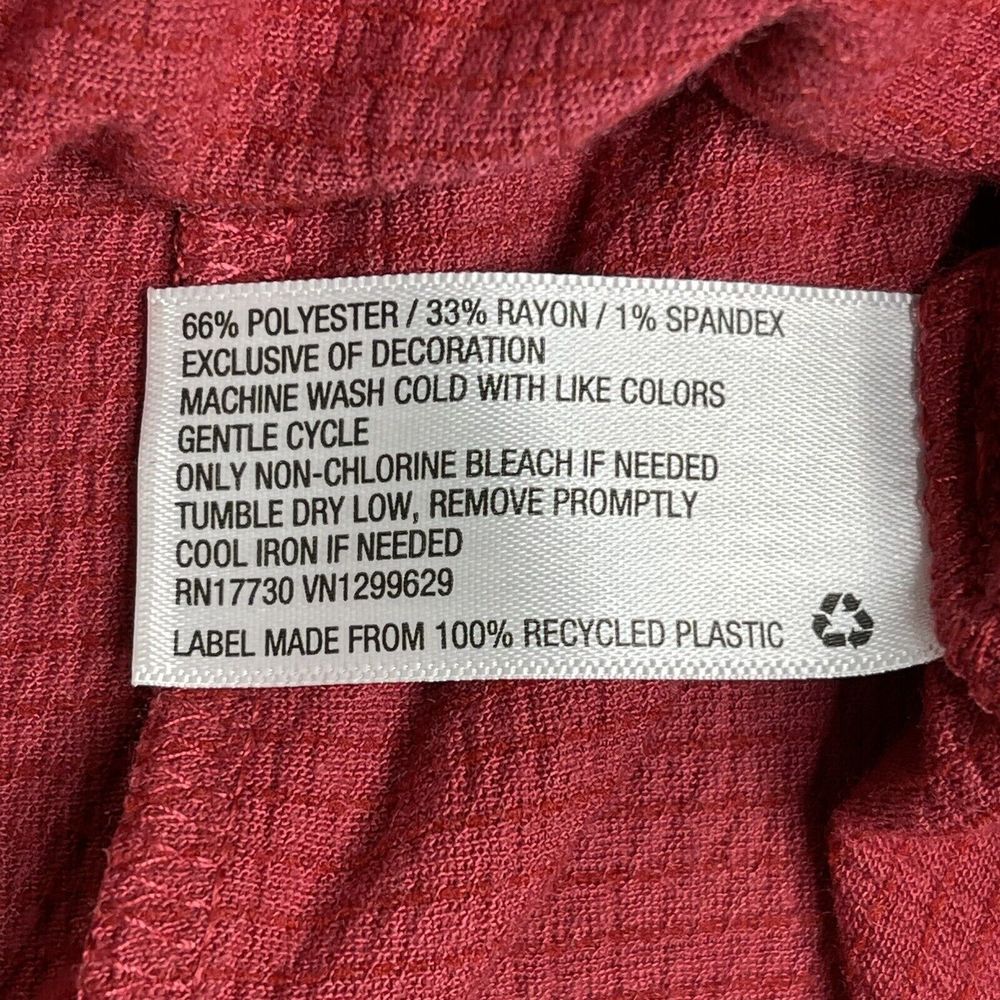 Knox Rose Dress Womens XXL Short Sleeve Babydoll Keyhole Back Dark Red - Picture 8 of 8